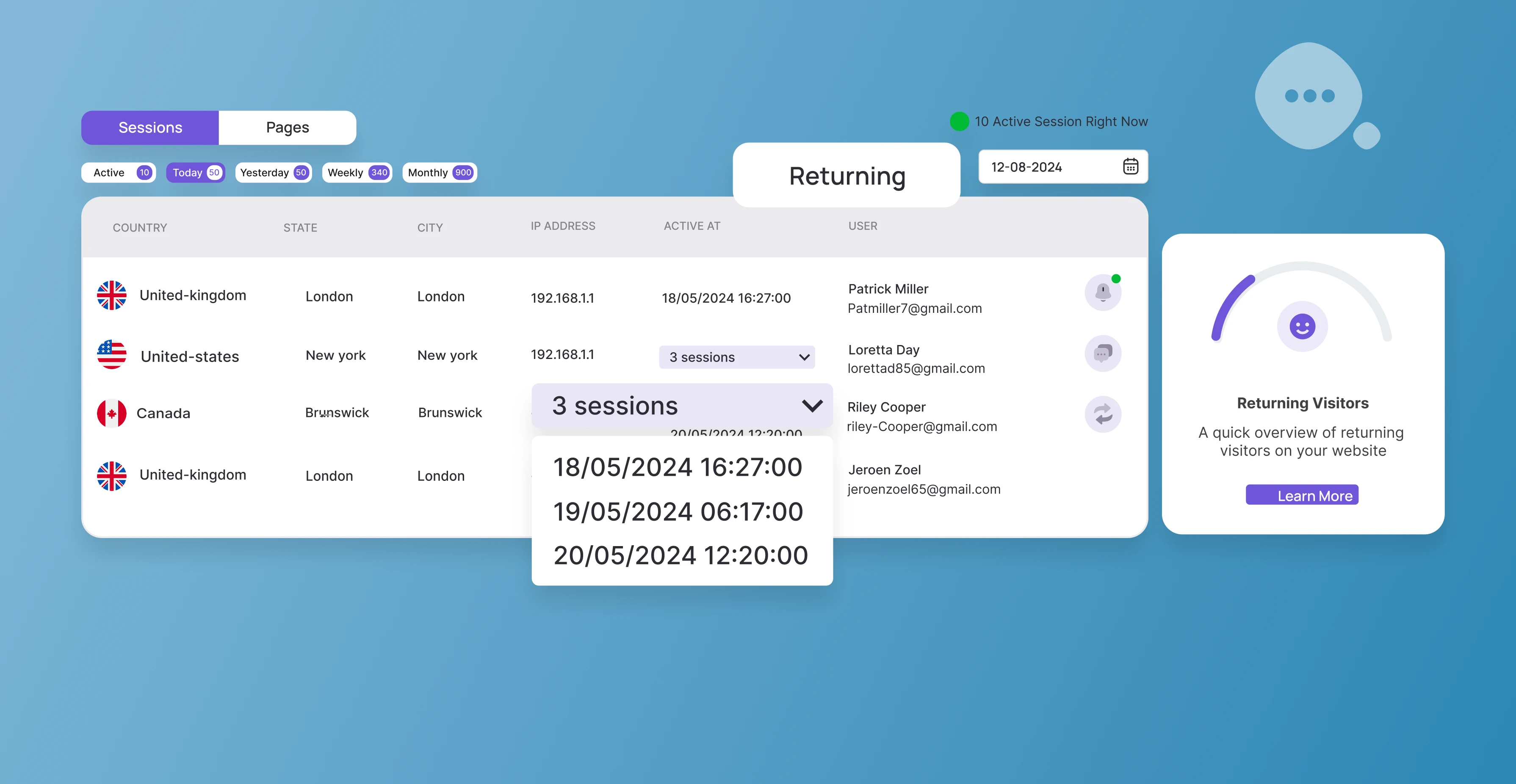 How to Track Returning Visitors and Recognize Repeat Behavior in Chatmyer